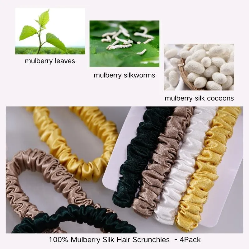 4 Pack Mini Silk Hair Ties - Staidness - dropshipping