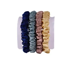 4 Pack Mini Silk Scrunchies - Morandi - dropshipping