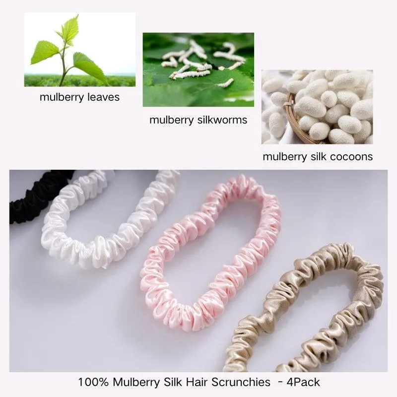 4 Pack Skinny silk scrunchies - Classics - dropshipping