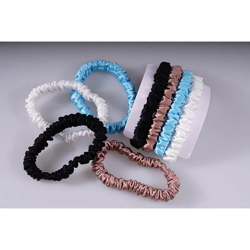 4 Pack Skinny Silk Scrunchies - Freedom - dropshipping