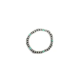 6mm Textured Navajo Pearl Bracelet- Turquoise