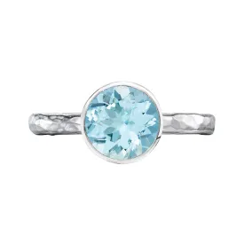 8mm Swiss Blue Topaz Twinkle Ring