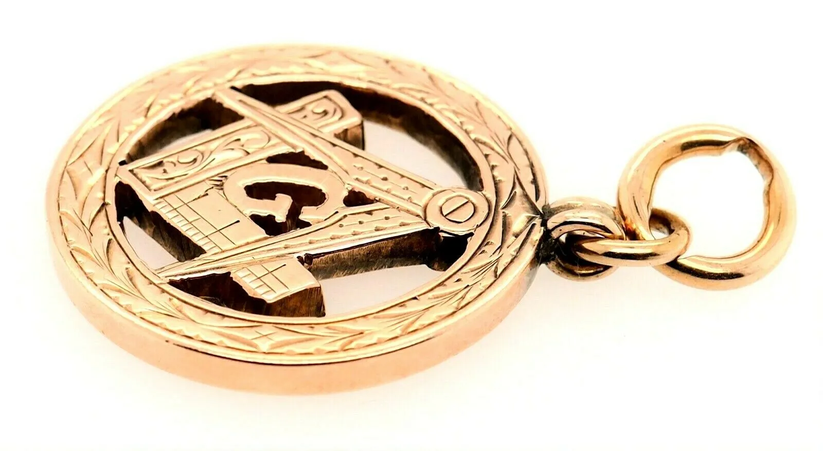 9ct Rose Gold Masonic Lodge Pendant