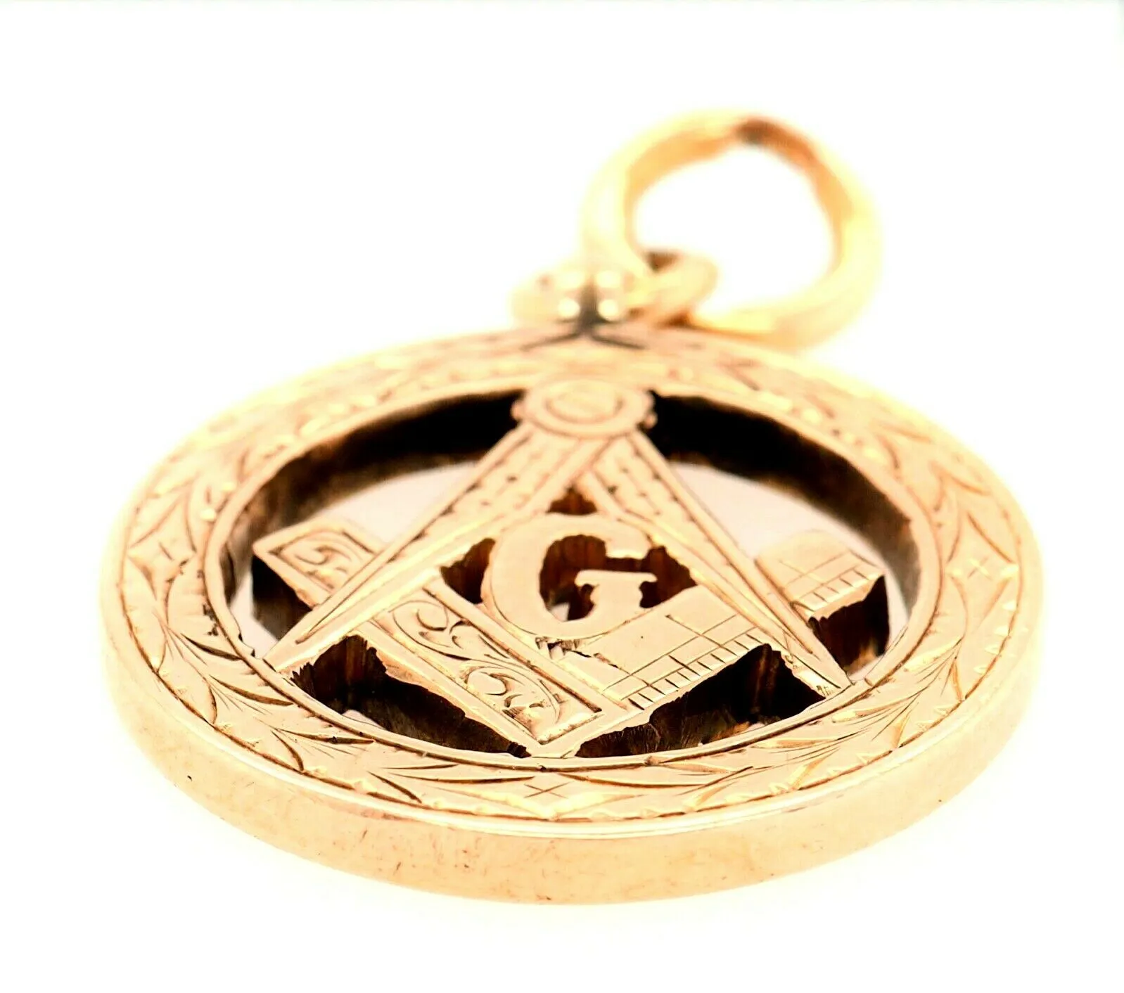 9ct Rose Gold Masonic Lodge Pendant