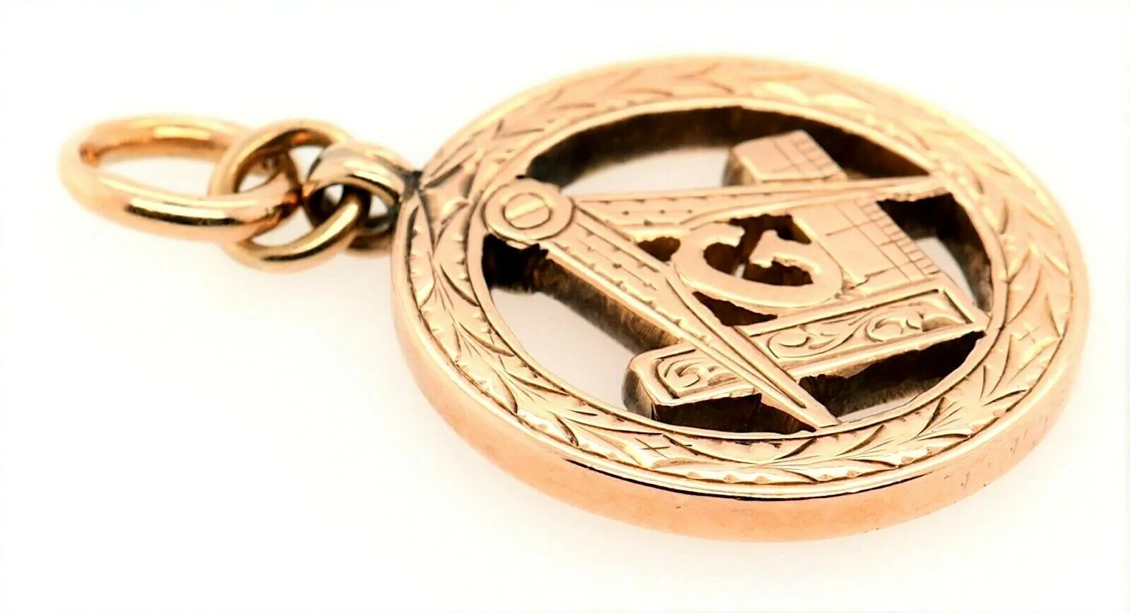 9ct Rose Gold Masonic Lodge Pendant