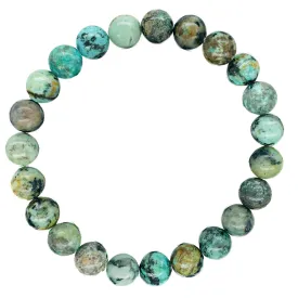 African Turquoise Beaded Crystal Bracelet