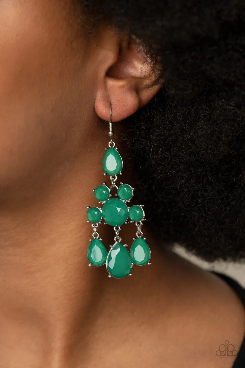 Afterglow Glamour Green Paparazzi Earrings