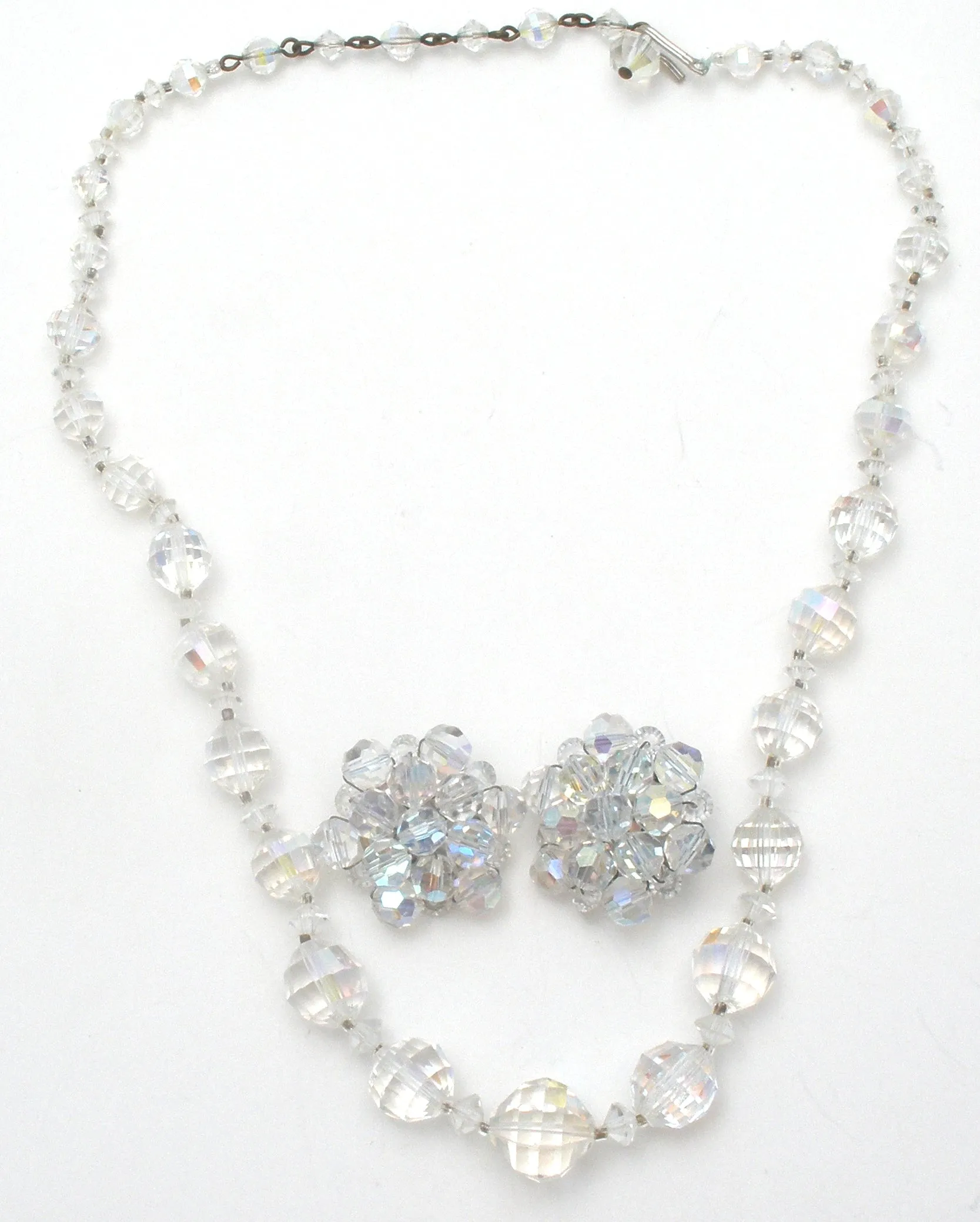 Aurora Borealis Crystal Bead Necklace Set