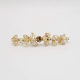 bling crystal beaded hair barrette