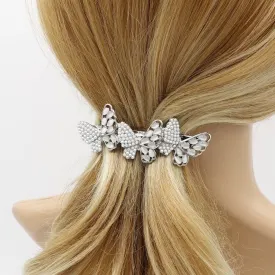 butterfly hair barrette pearl catseye embellished hair accessory for women