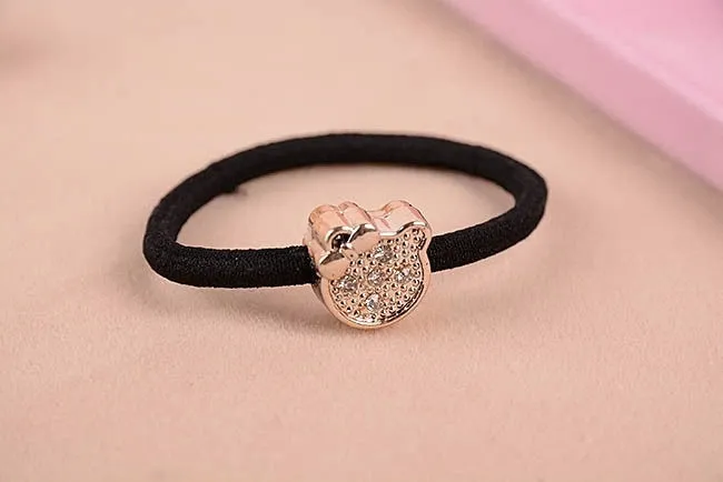 Cat Star Butterfly Black Elastic Ponytail Holders