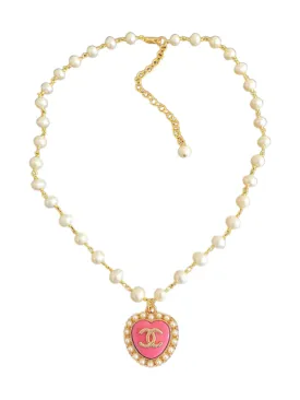 CC Pink Heart Charm Necklace