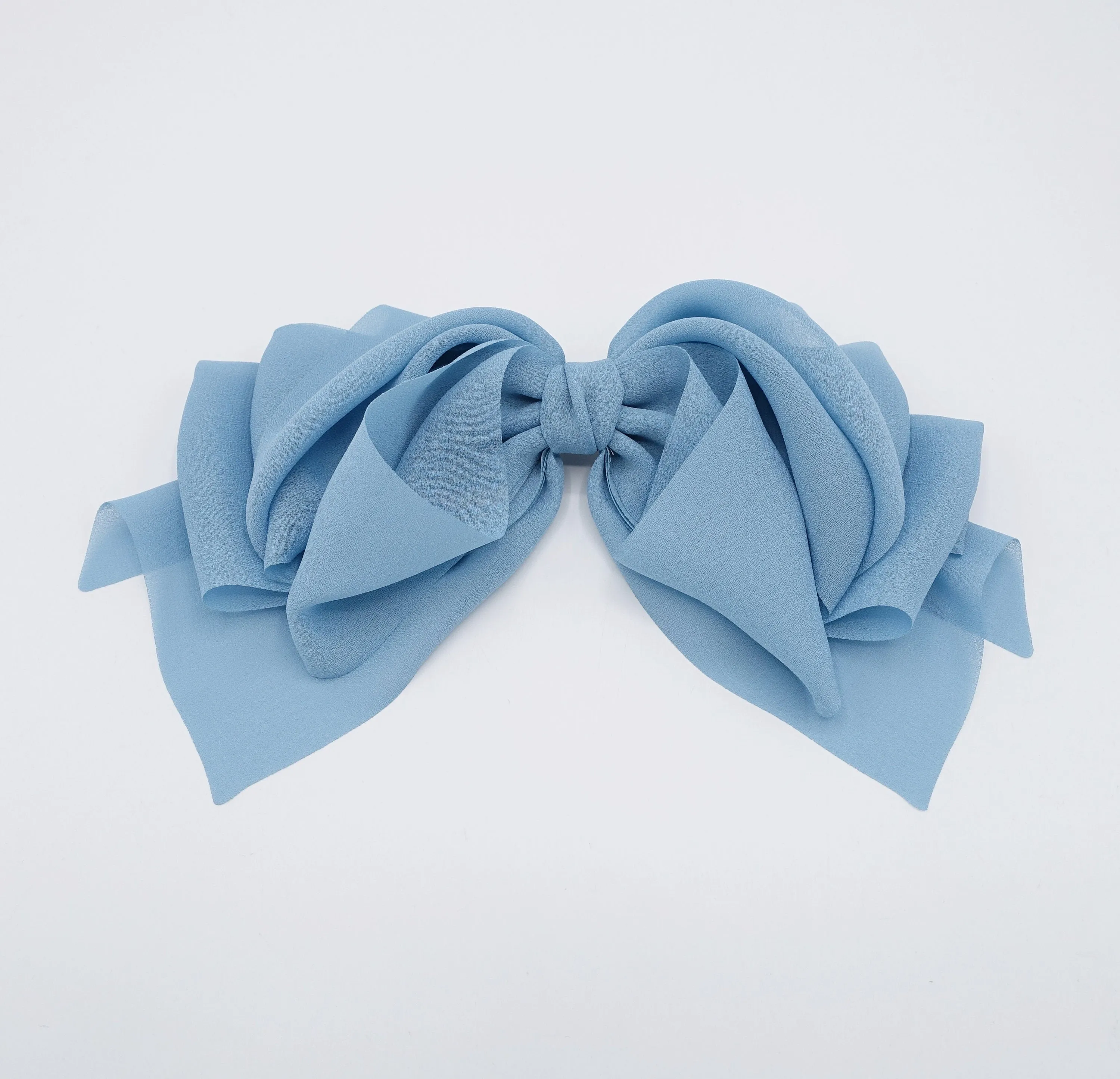 chiffon drape hair bow feminine hair accessory