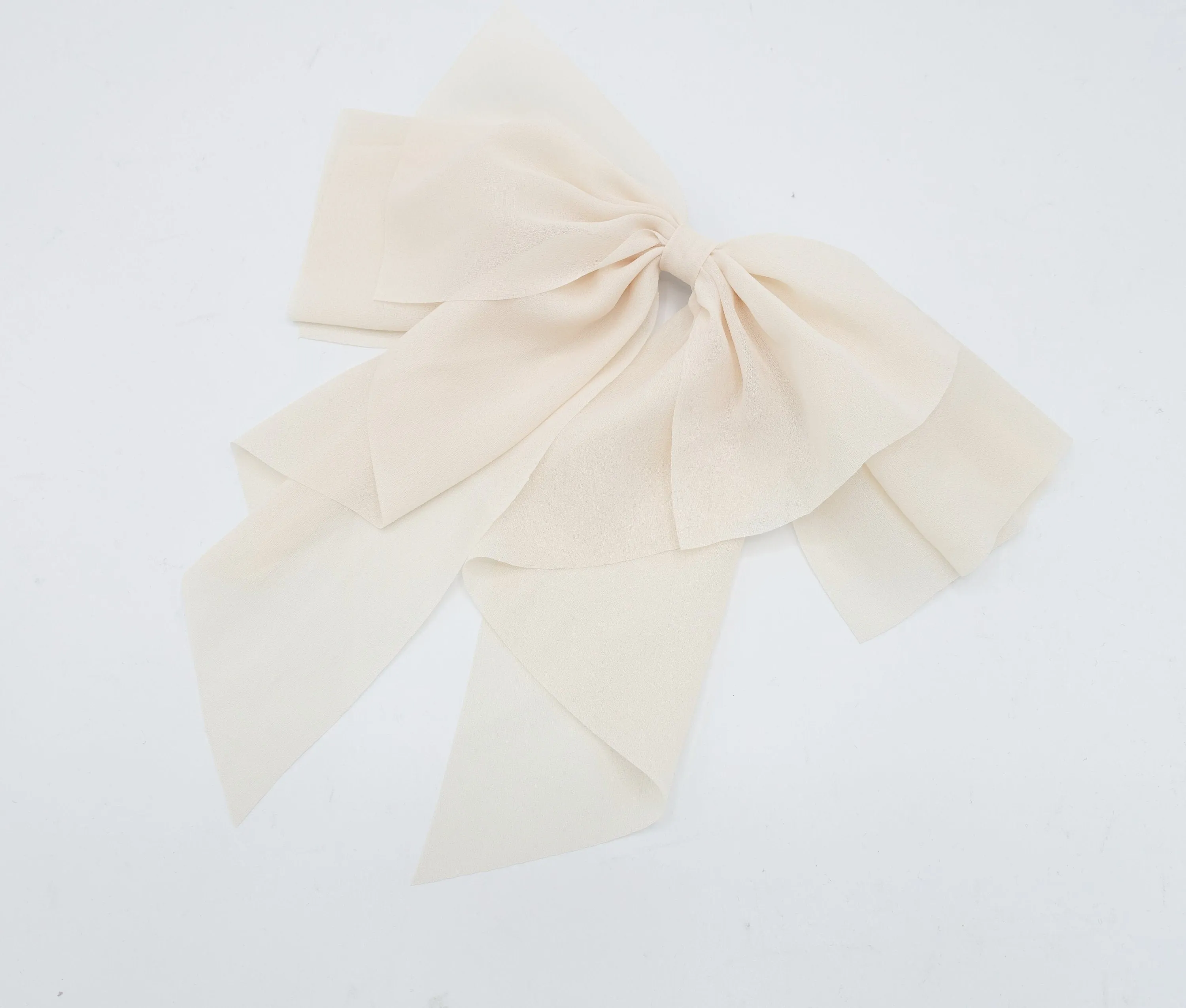 chiffon droopy hair bow sheer hair accessory for women