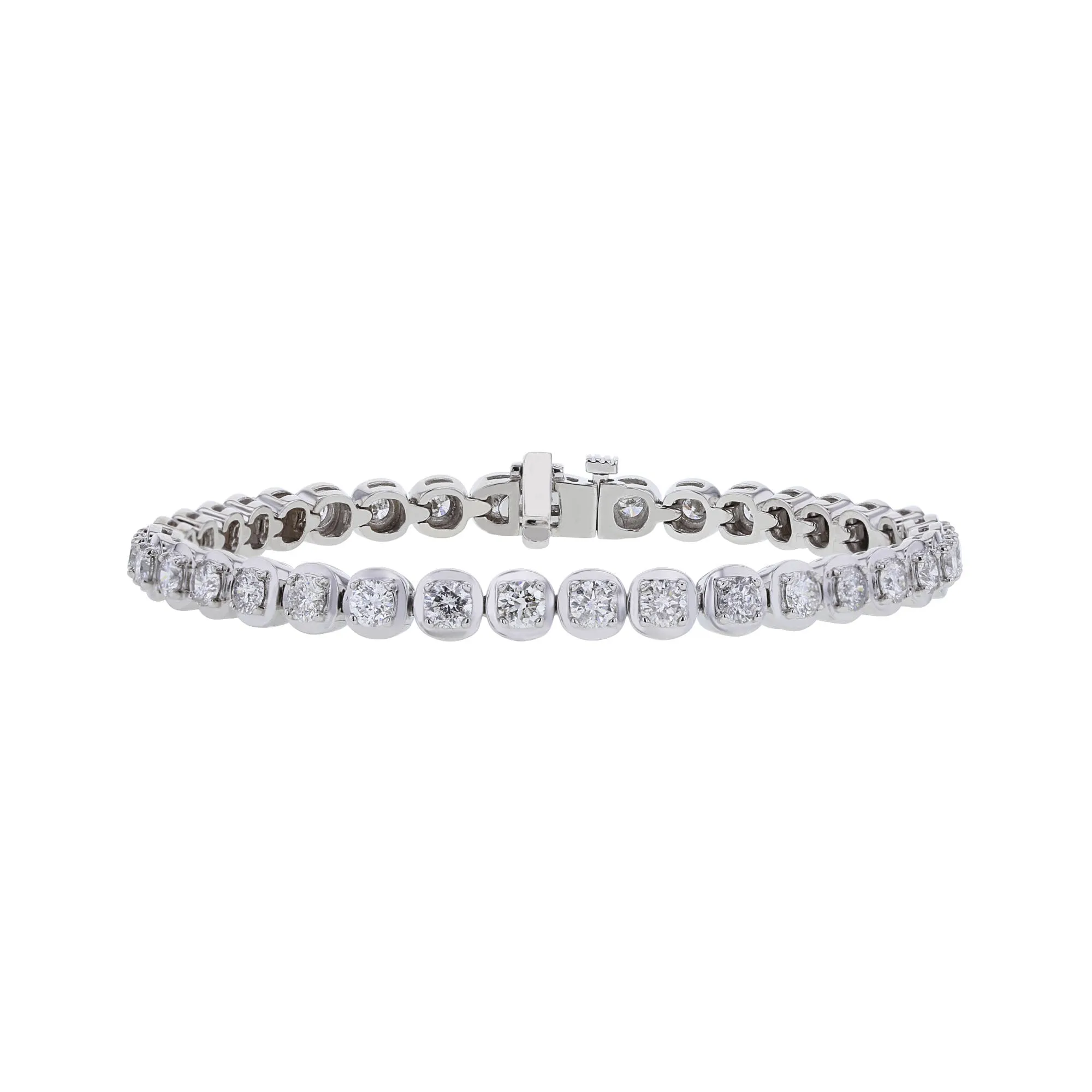 Chimera Cushion Set Diamond Tennis Bracelet 5ct