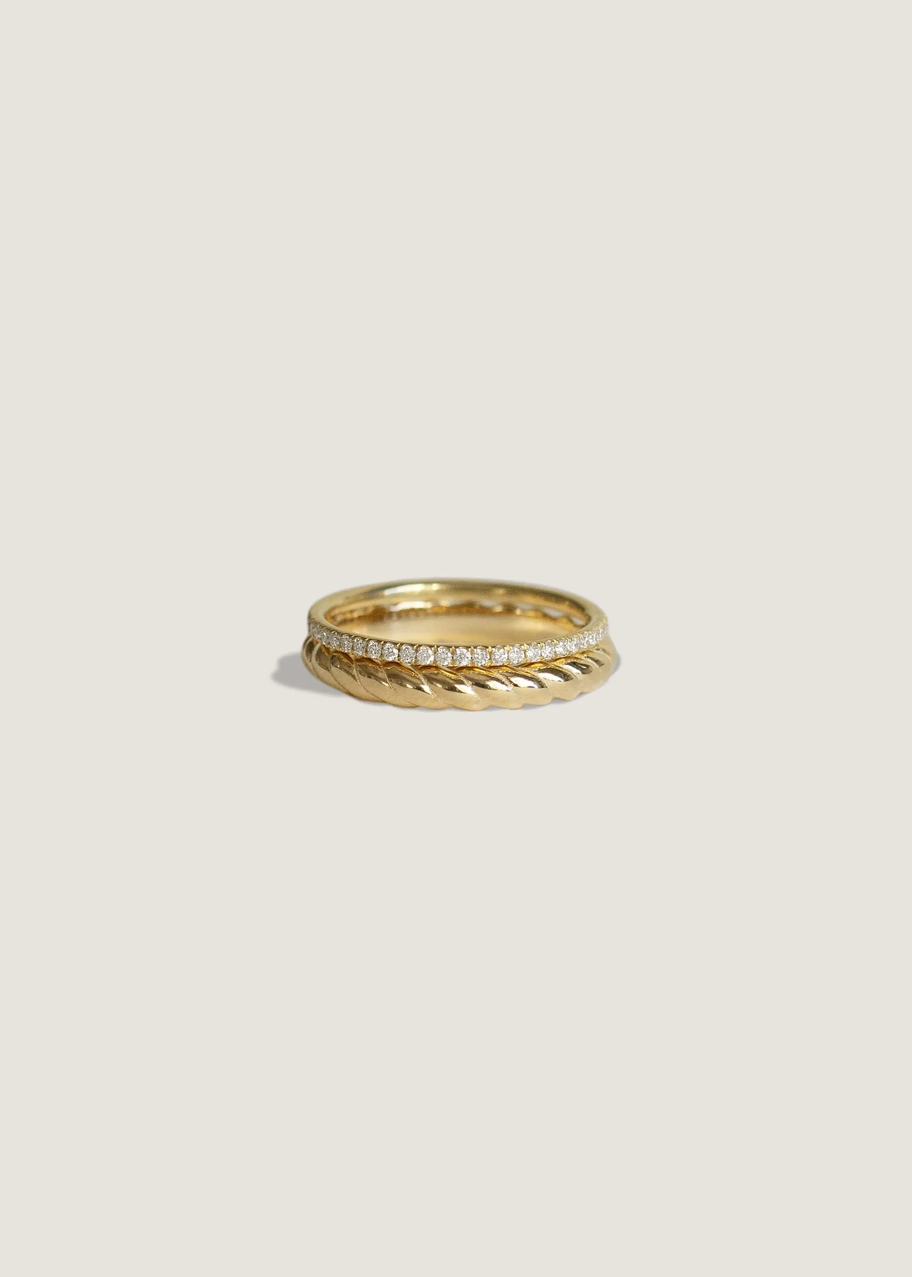 Claudine Twist & Dahlia Pavé Ring Stack