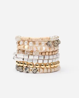 Corfu Beaded Stacked Bracelet