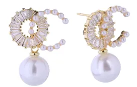 DJE310710 14K O-C Pearl Drop Post Earrings