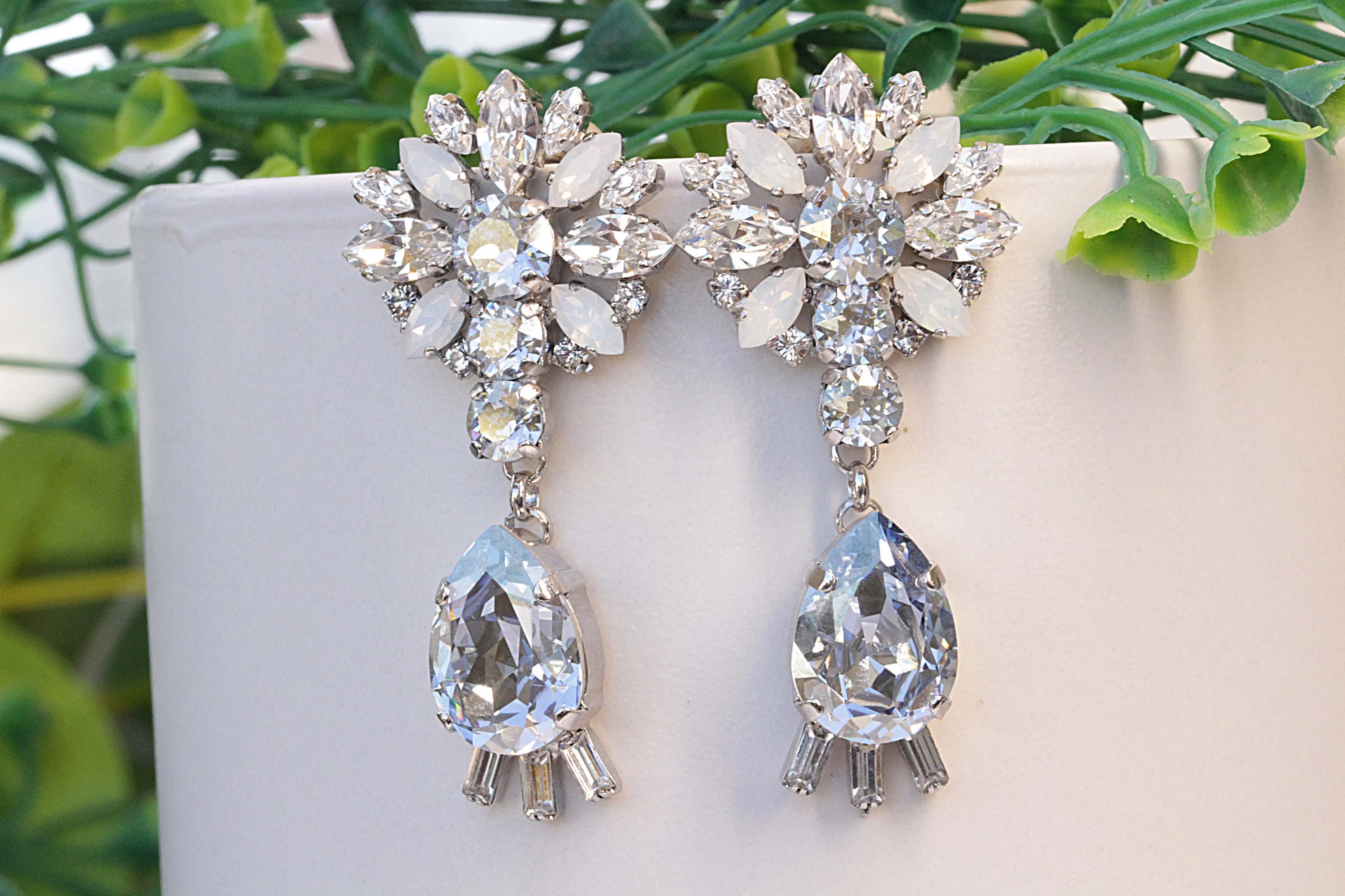 DUSTY BLUE Chandelier EARRINGS