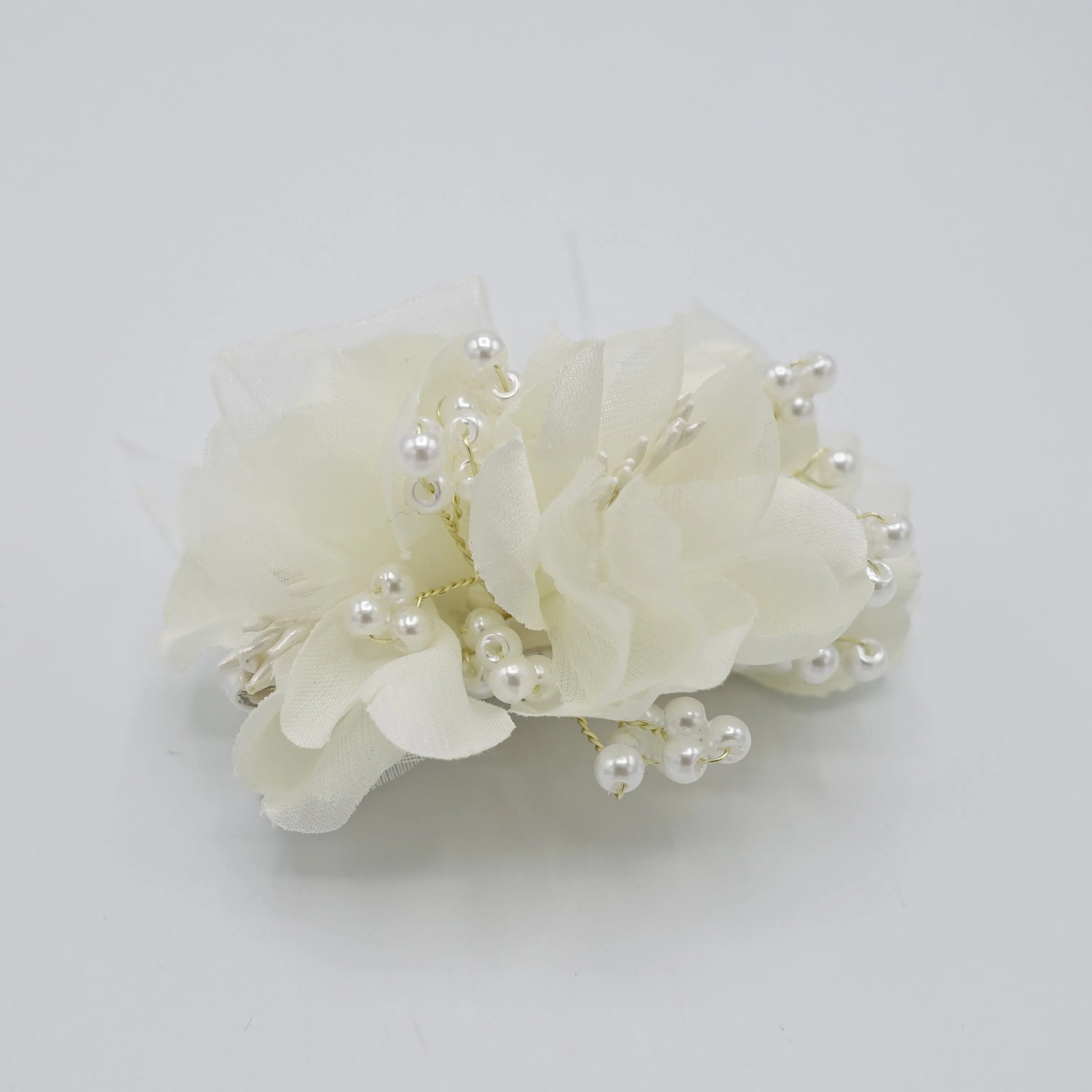 fabric flower hair clip bridal hair accessory