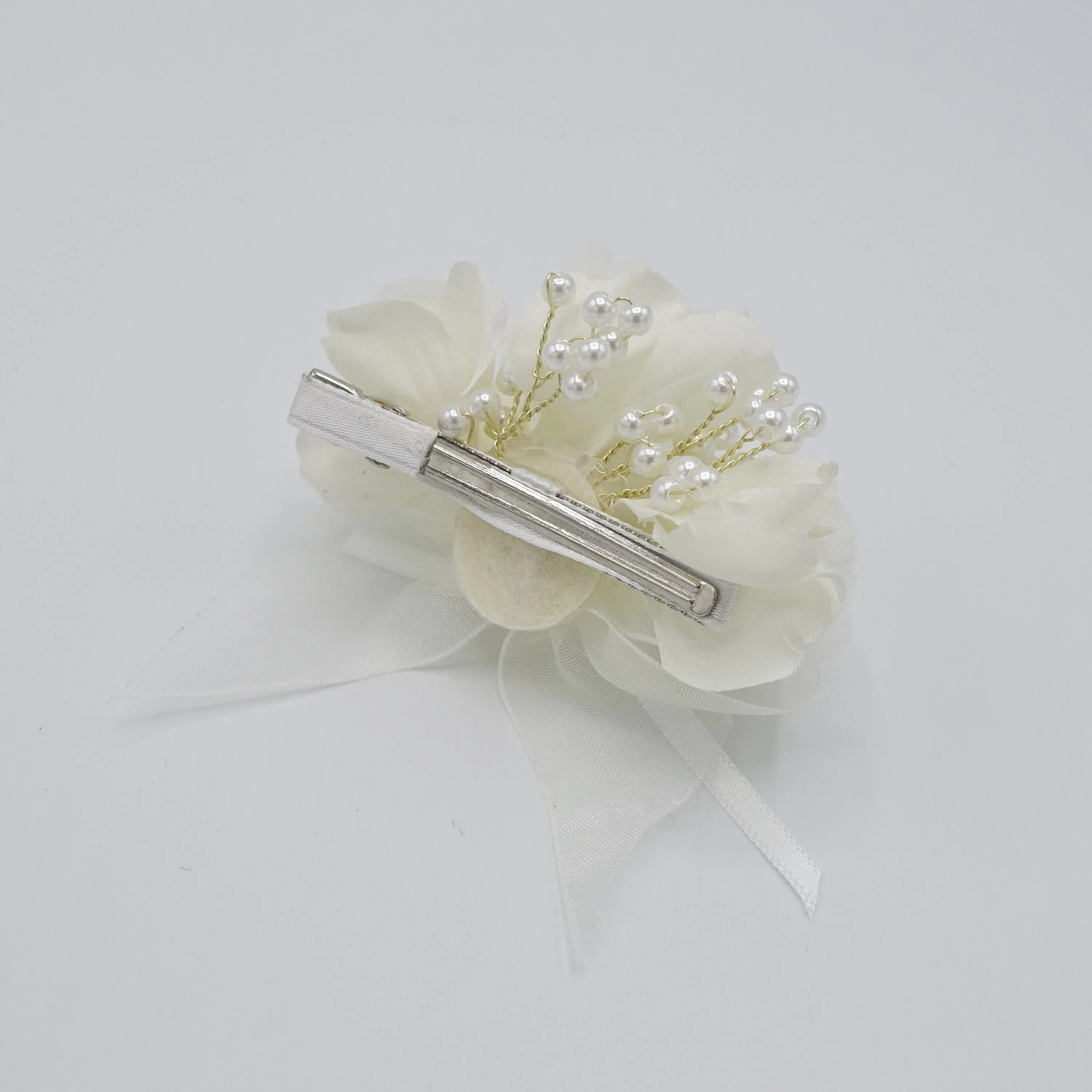 fabric flower hair clip bridal hair accessory