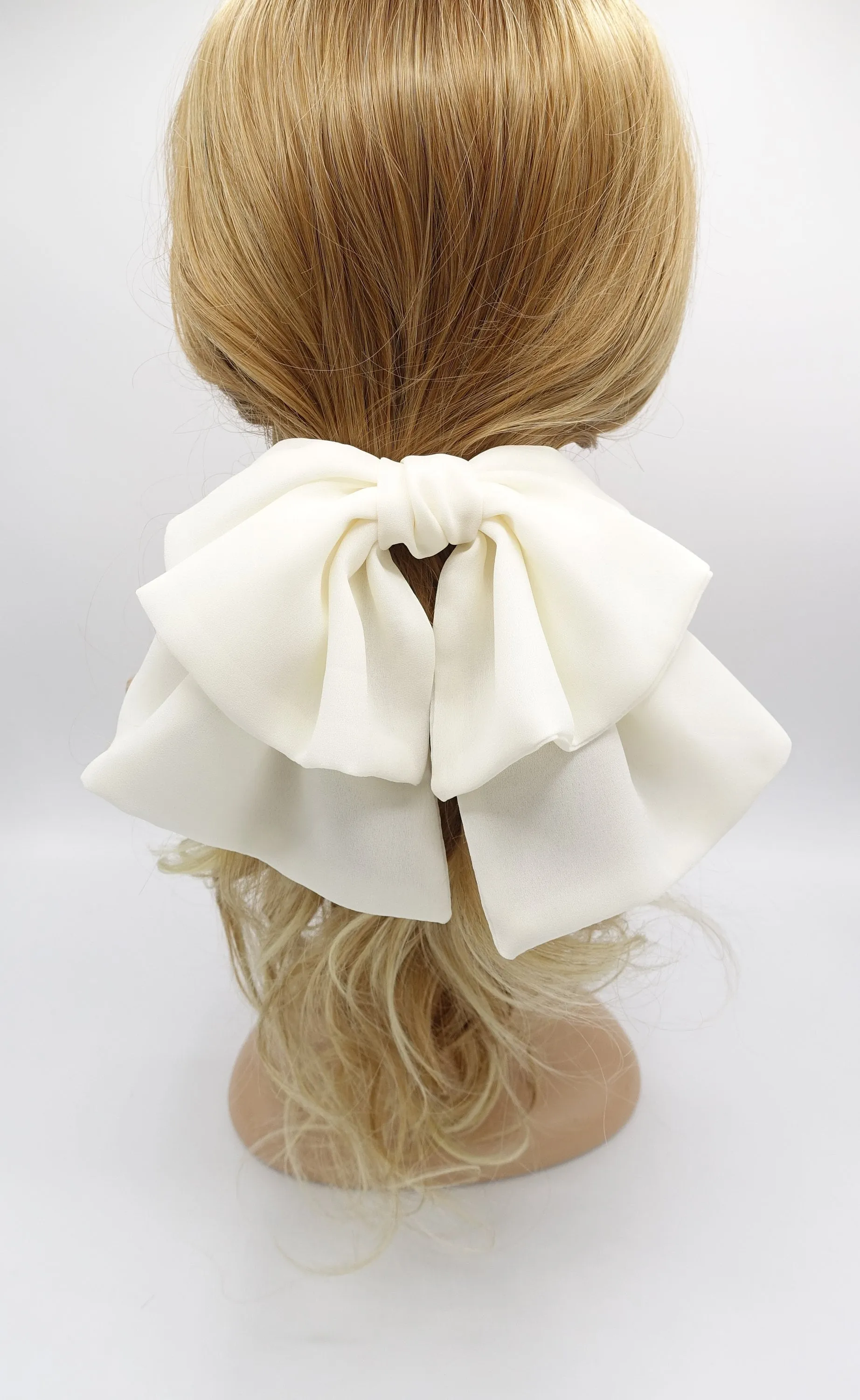 flair hair bow, large hair bow, chiffon hair bow for women