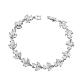 Flower Blossom Cubic Zirconia Tennis Bracelets for Women with Marquise and Oval Cut AAA  Cubic Zirconia