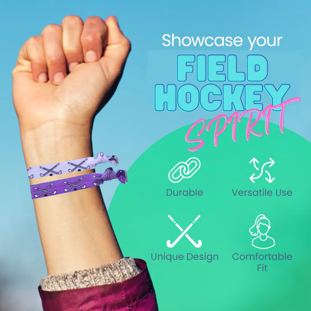 Girls Field Hockey Hair Ties Set- Multi Color