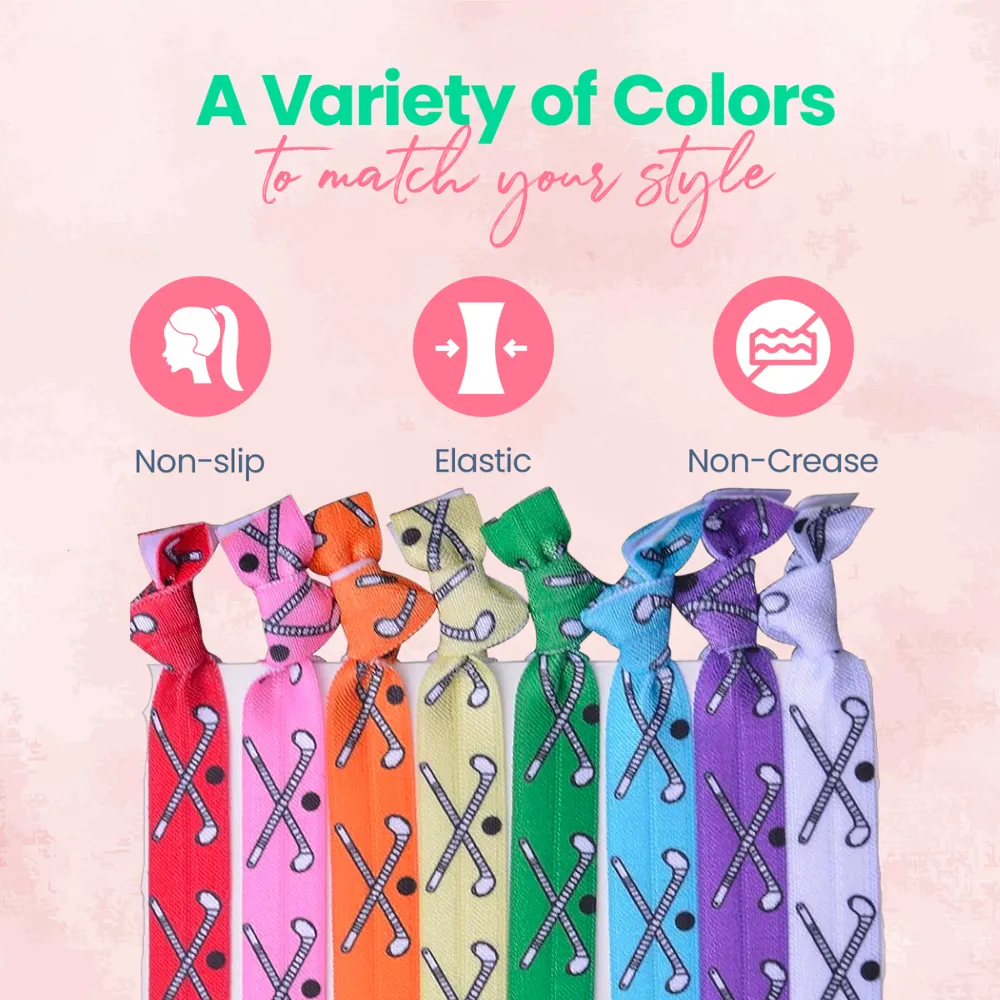 Girls Field Hockey Hair Ties Set- Multi Color