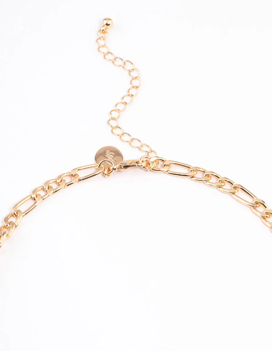 Gold Classic Figaro Chain Necklace