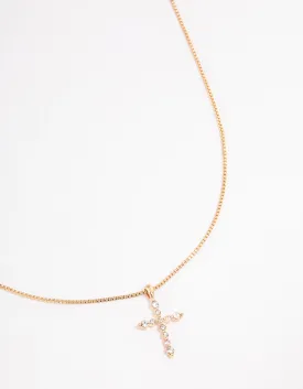 Gold Elegant Cross Necklace