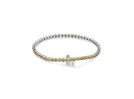 Golden Yellow Diamond Tennis Bracelet