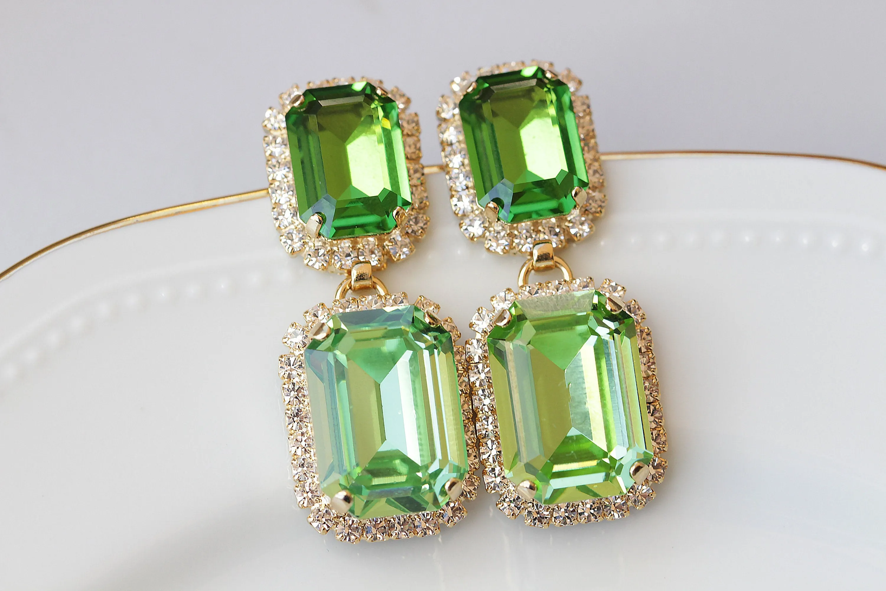 GREEN PERIDOT EARRINGS