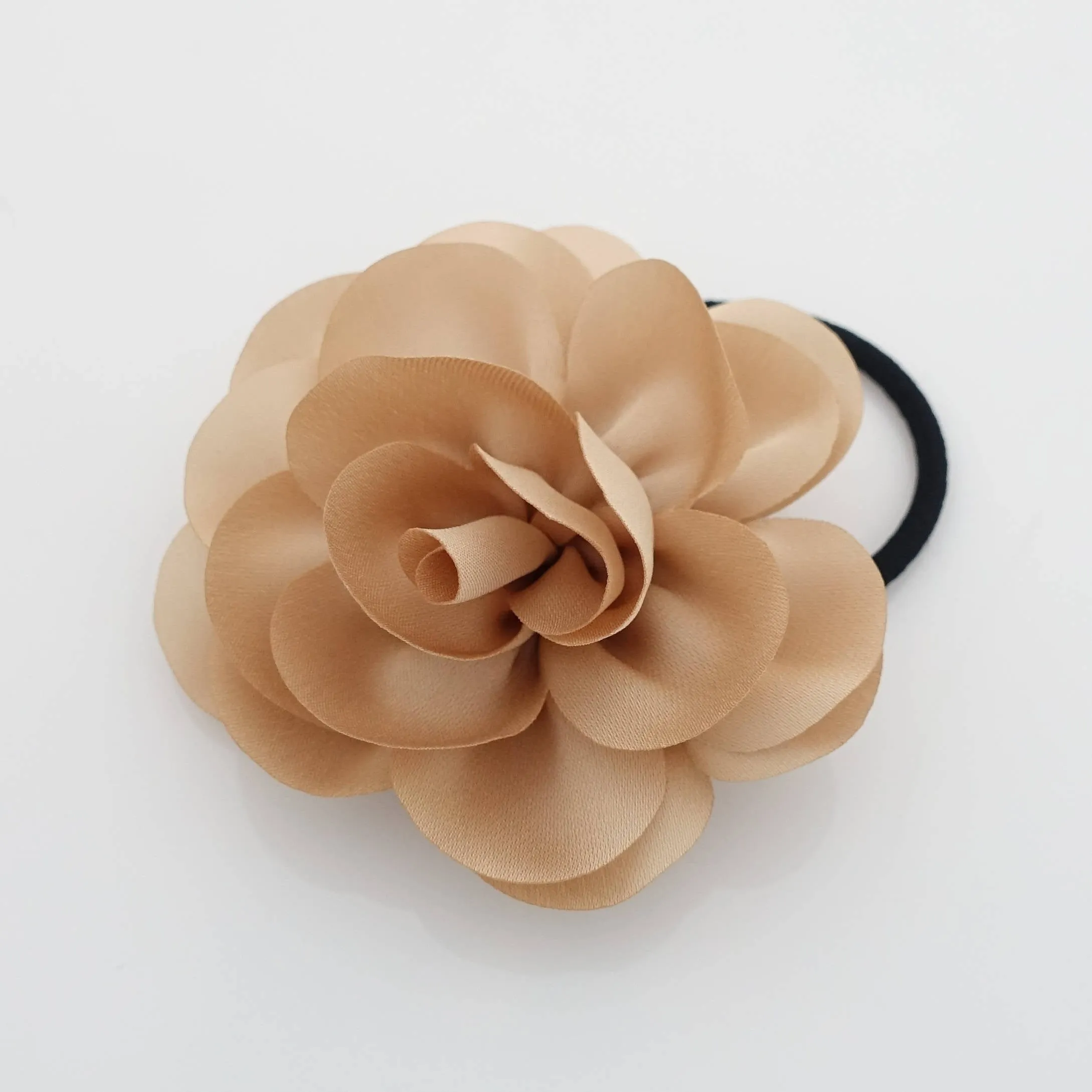 Handmade Mini Flower Hair Elastic Ponytail Holder Women Flower Hair Accessory