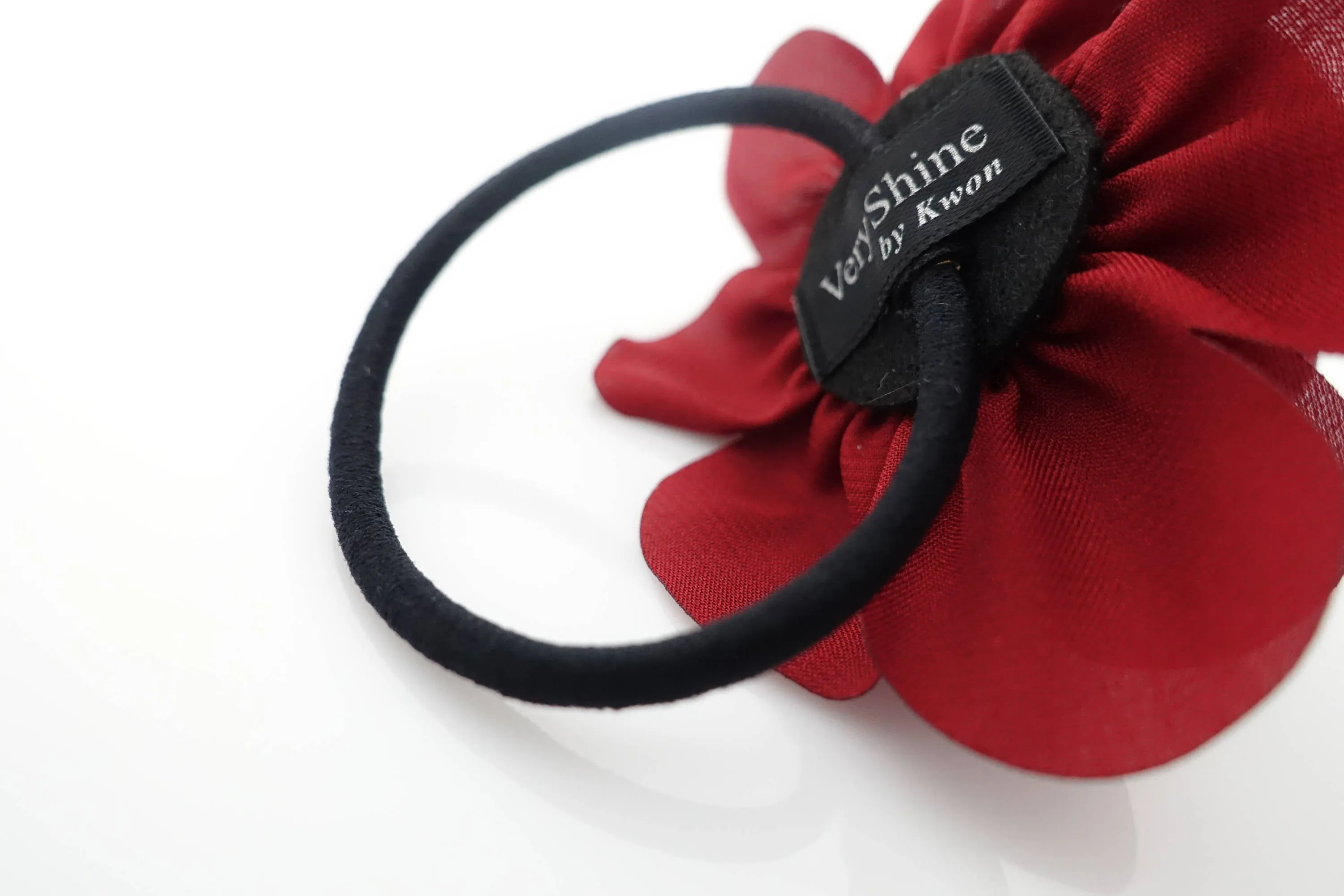 Handmade Mini Flower Hair Elastic Ponytail Holder Women Flower Hair Accessory