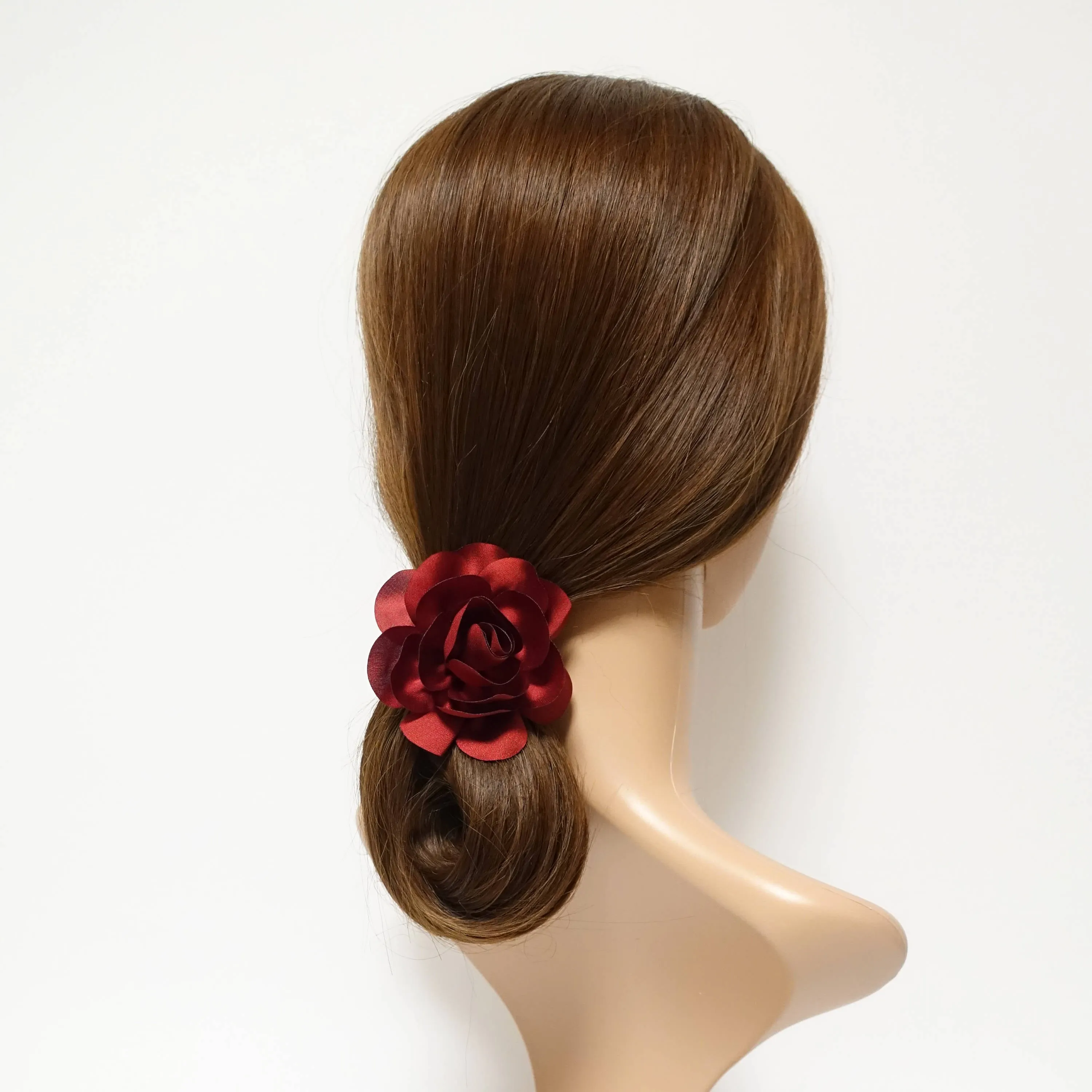 Handmade Mini Flower Hair Elastic Ponytail Holder Women Flower Hair Accessory