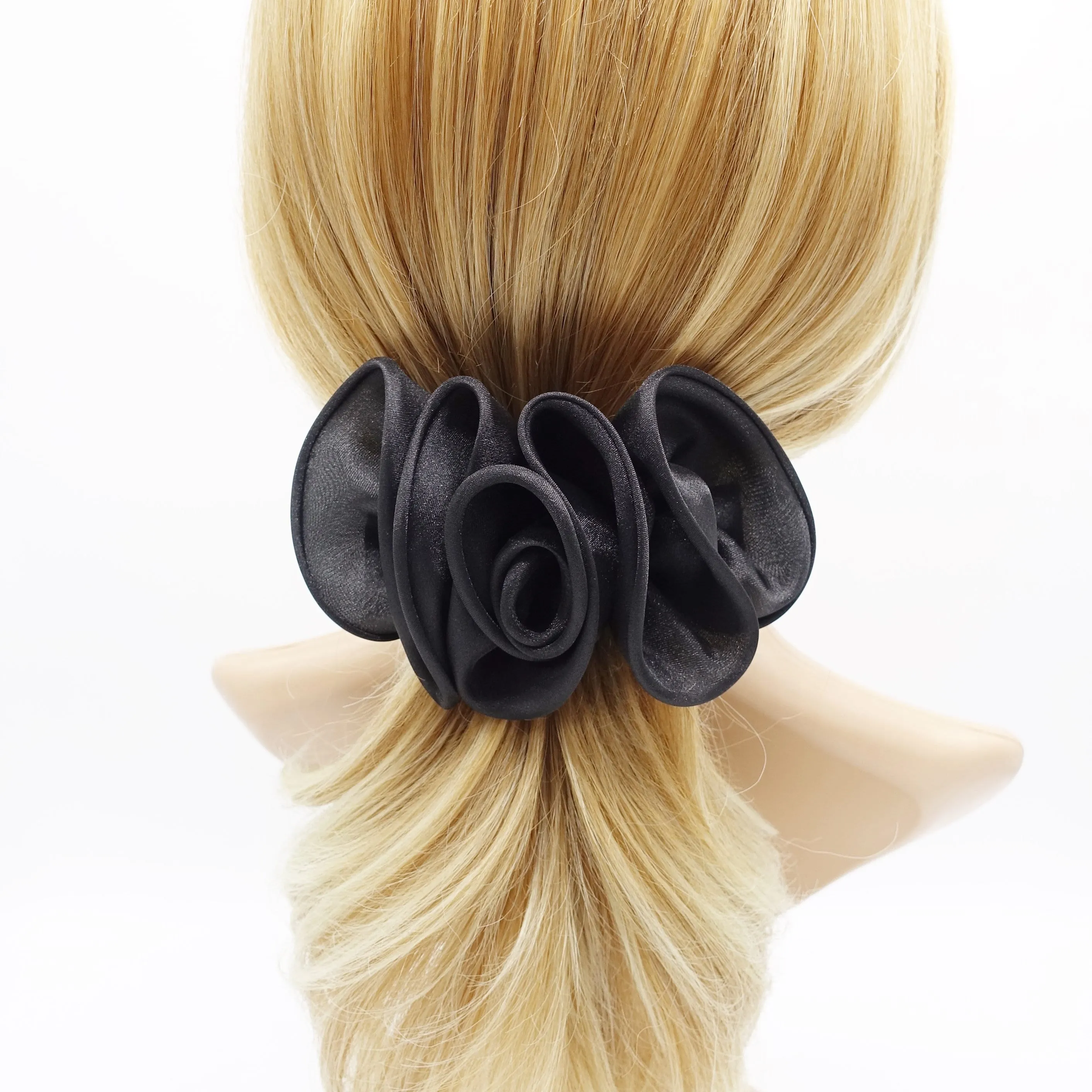 handmade organza flower hair barrette