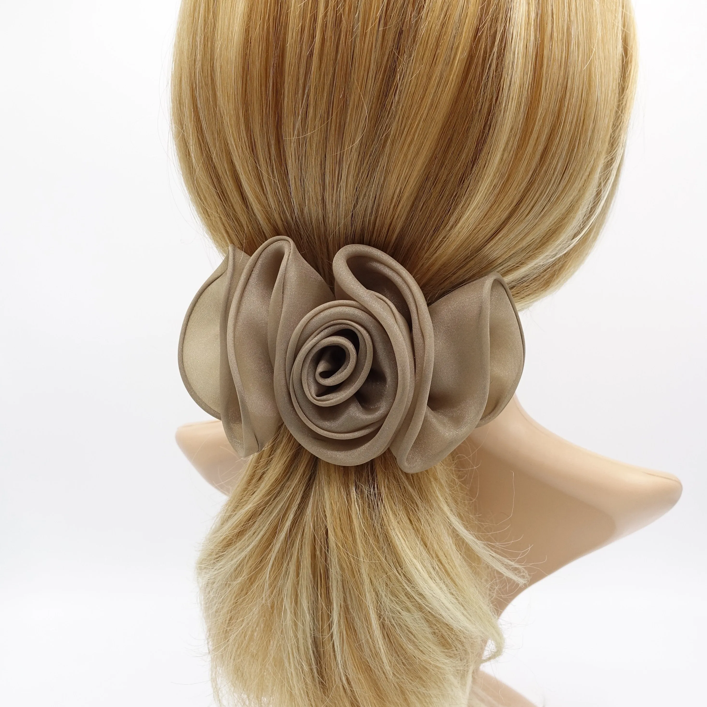 handmade organza flower hair barrette