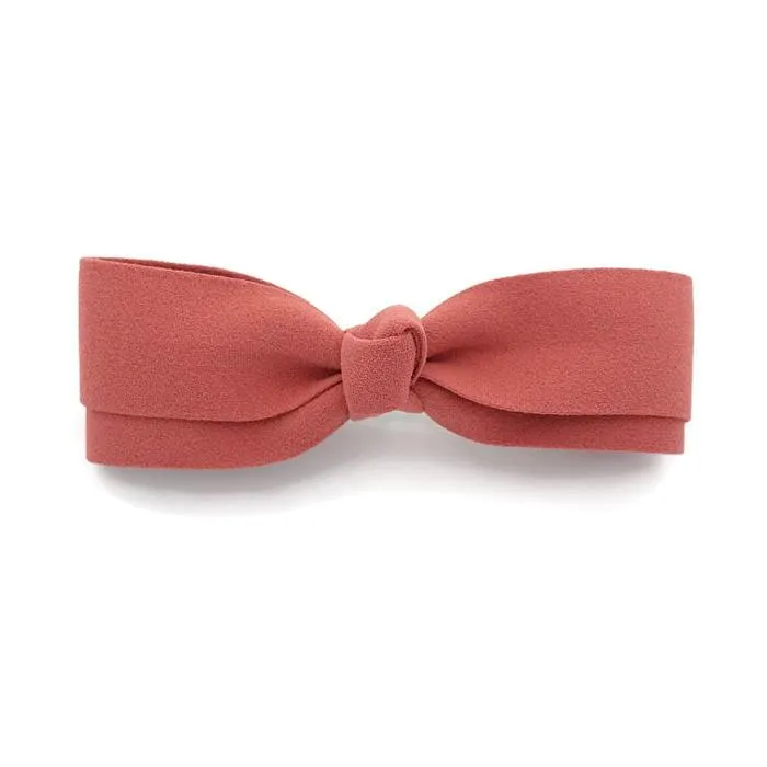 Handmade Solid Color Slim and straight Hair Bow French Hair Barrettes