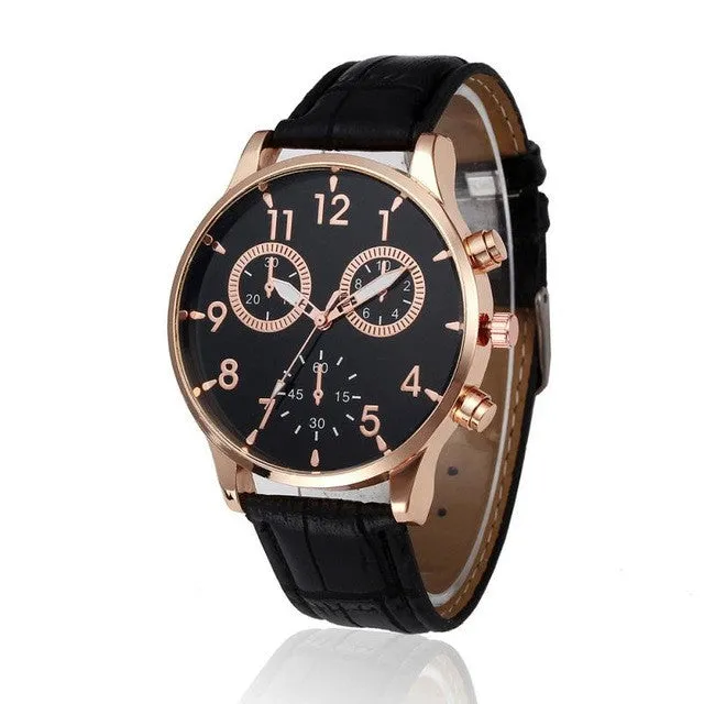 High Quality Business Men Watch Retro Design Leather Analog Alloy Quartz Wrist Watch Luminous Sport Men Wrist Watch reloj hombre