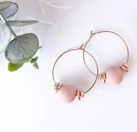 Hippie Hoops with Blush Pink Concrete