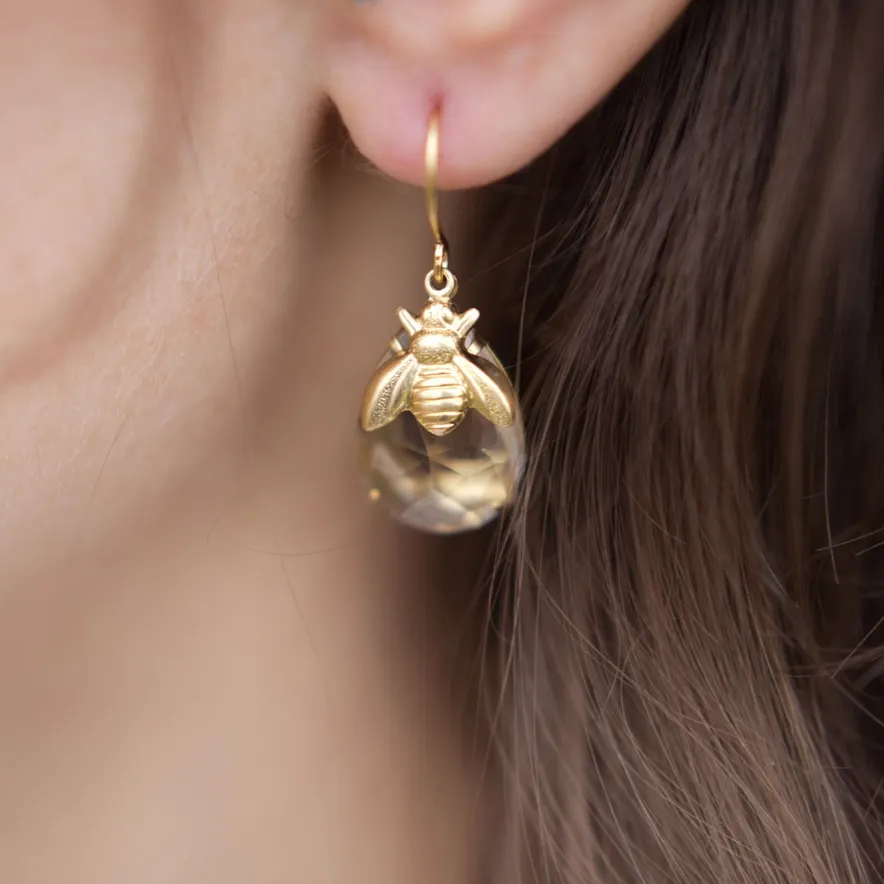 Honey Bee Earrings by A Pocket of Posies