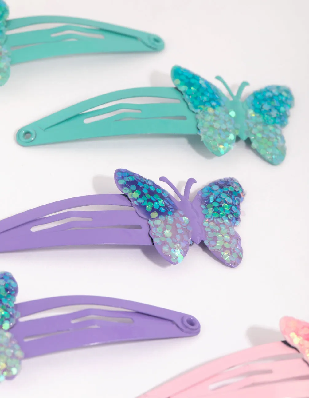 Kids Butterfly Snap Clip 6-Pack