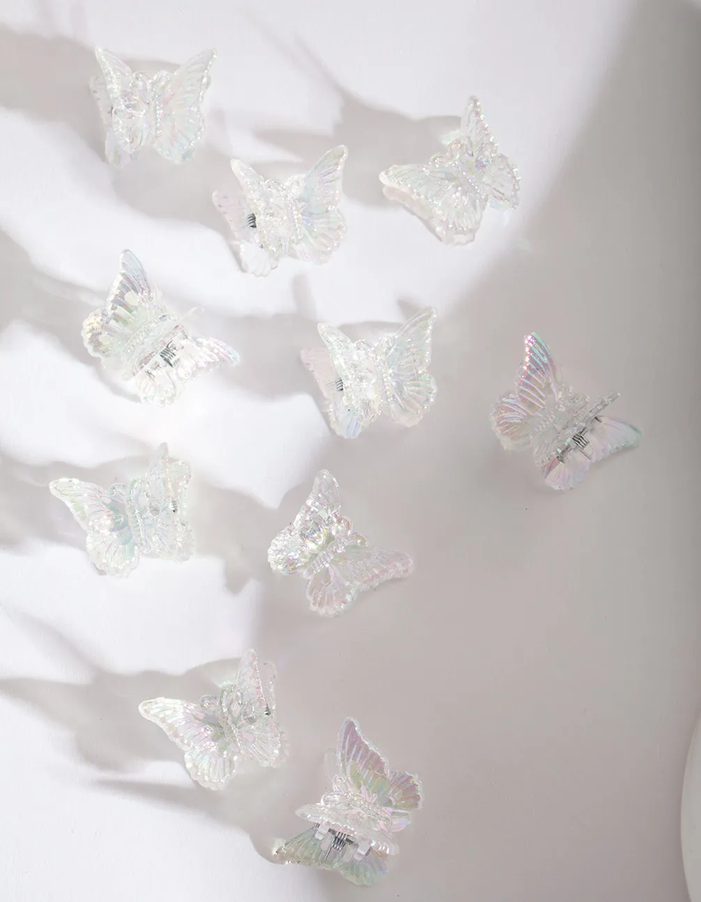 Kids Clear Acrylic Butterfly Clip Pack