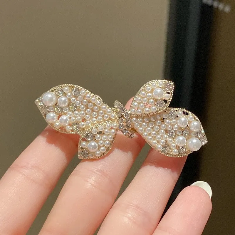 Korean Pearl Butterfly Hair Clips