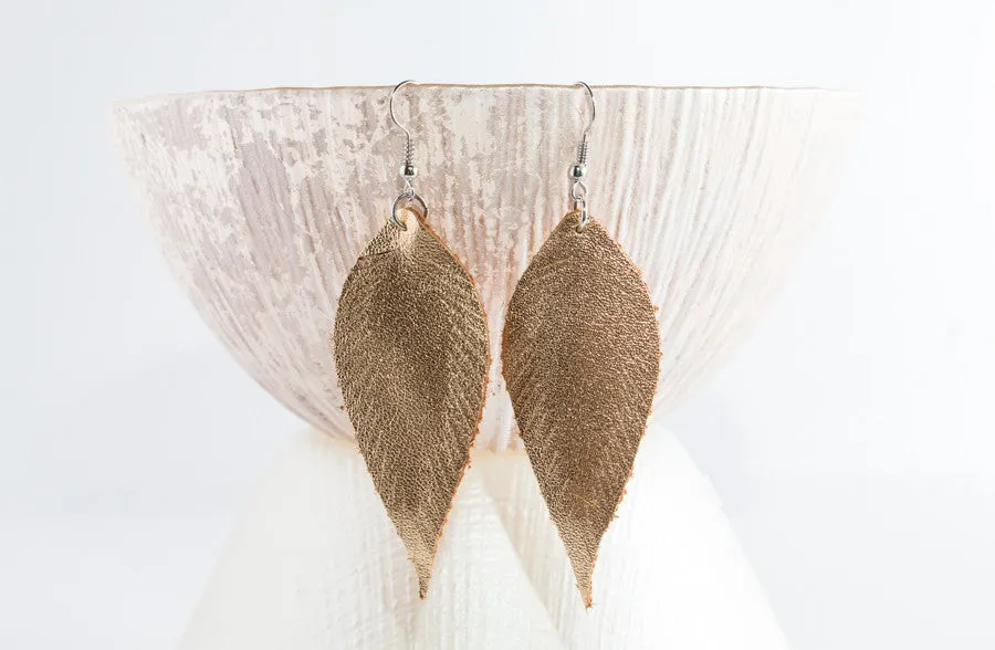 Leather Feathered Earrings | 6 Colors