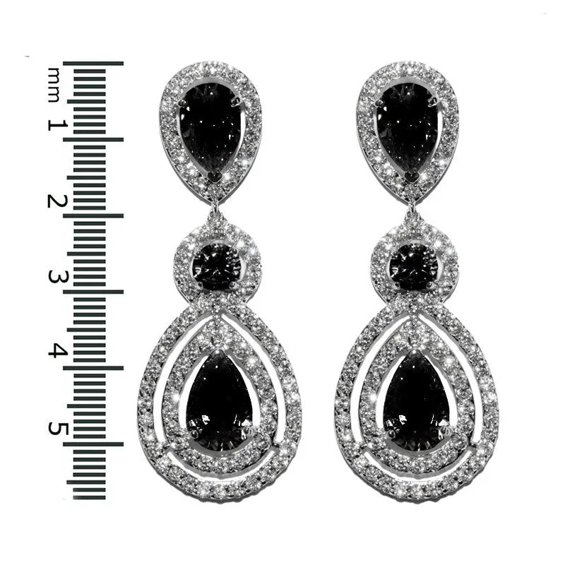 Louisa Black Chandelier Earrings