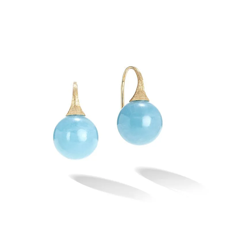 Marco Bicego Africa Boule 18K Yellow Gold and Turquoise Earrings