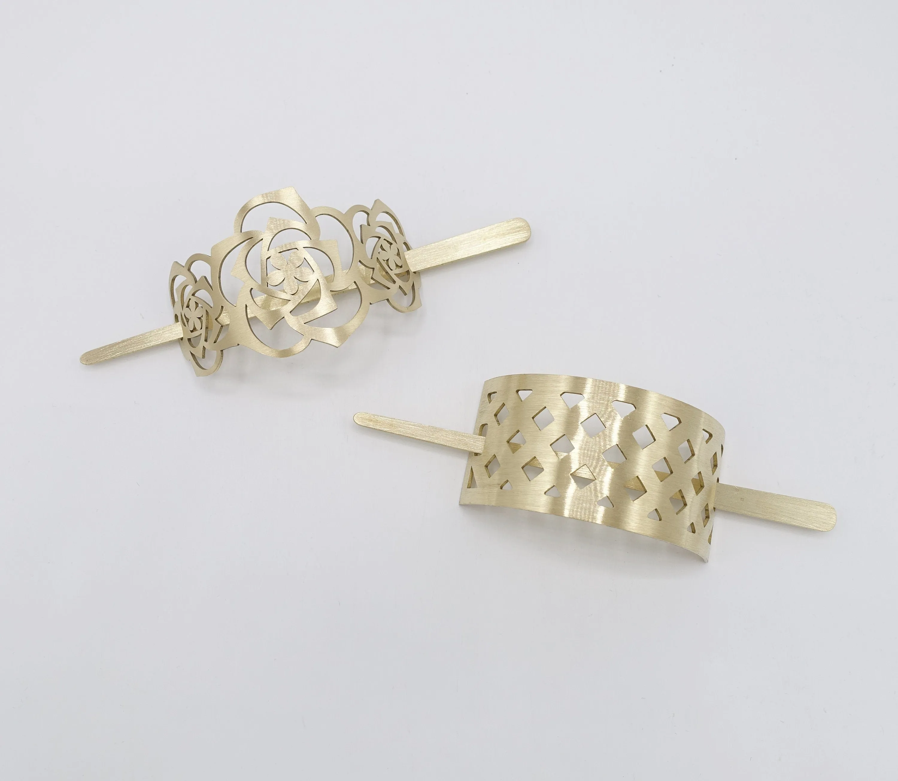 metal hair barrette with stick hair slide for women