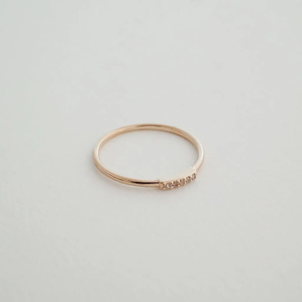 Mini Crystal Row Ring